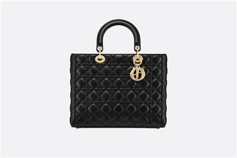 sac lady dior large|dior lambskin bag.